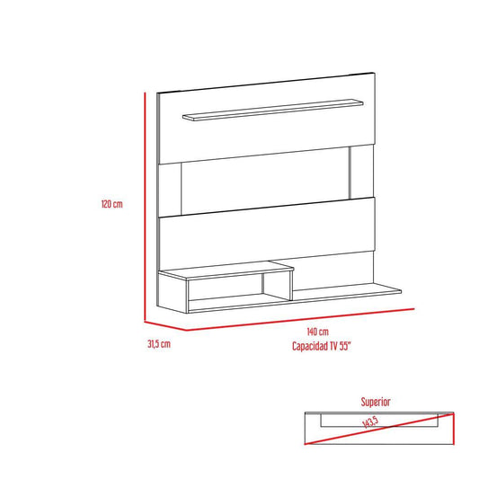 Panel de TV Ascher color Blanco para Sala.