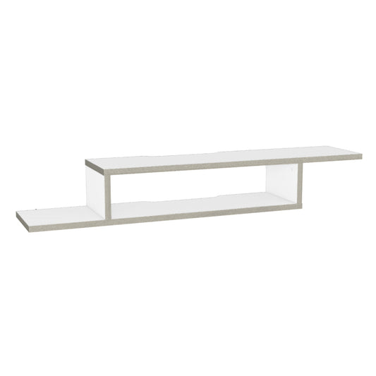 Mesa Para Tv Flotante Dilix, Blanco Nevado, con superficie para objetos decorativos