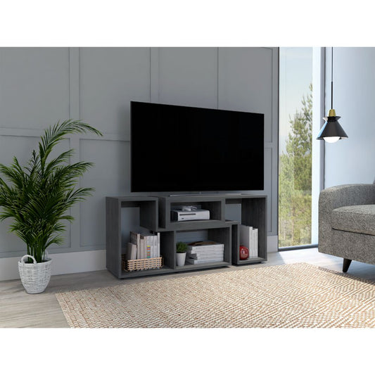 Mesa Para Tv Ascher, Gris, con Espacio Para Televisor de Hasta 50 Pulgadas