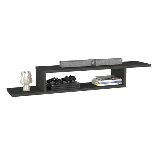 Mesa Para Tv Flotante Dilix, Gris, con superficie para objetos decorativos